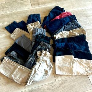 Lot/bundle of size 14/16 mostly school uniform pants and shorts